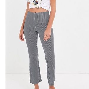 urban outfitters allie kick flare gingham pants